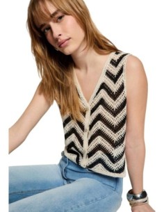 Gilet noir Morgan femme