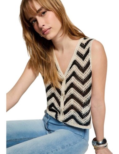 Gilet noir Morgan femme