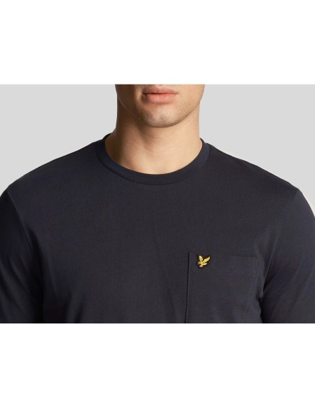 T-shirt bleu Lyle & Scott homme