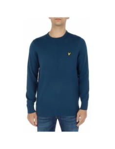 Pull bleu imprimé Lyle & Scott homme
