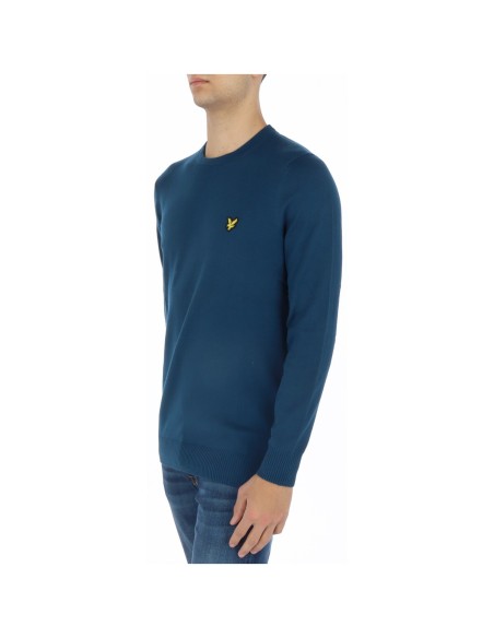 Pull bleu imprimé Lyle & Scott homme
