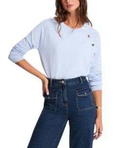 Pull bleu azur Morgan femme