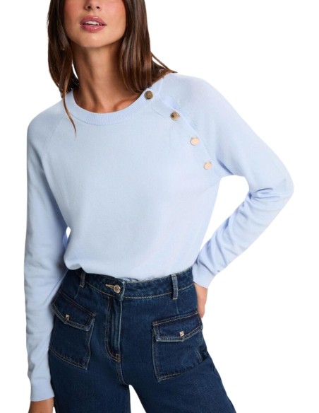 Pull bleu azur Morgan femme
