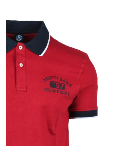 Polo rouge North Sails homme