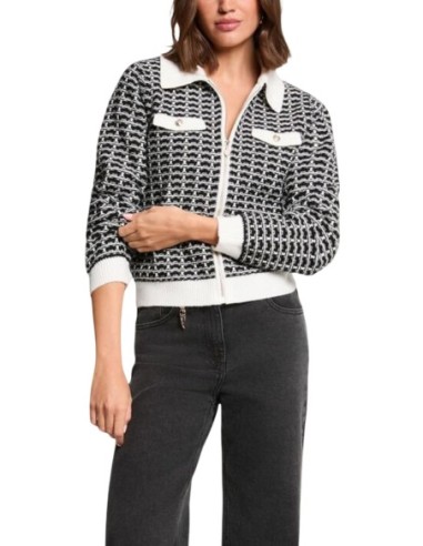 Cardigan noir zippé | Morgan