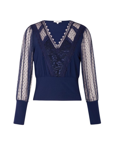 Blouse bleue Morgan femme
