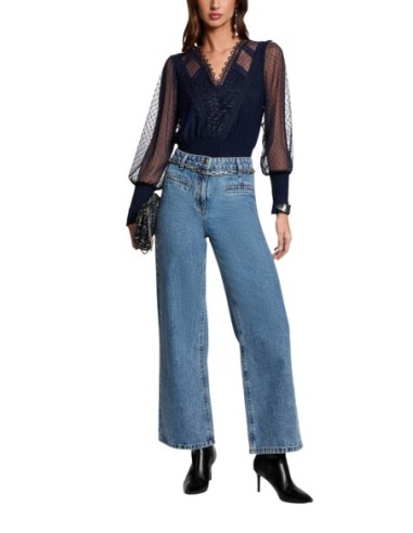 Blouse bleue Morgan femme