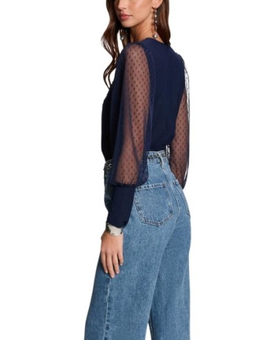 Blouse bleue Morgan femme