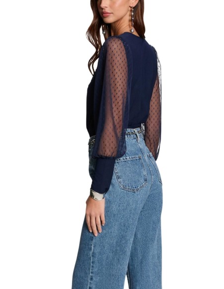 Blouse bleue Morgan femme