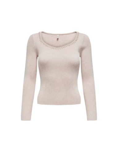 Pull beige col cœur | Only