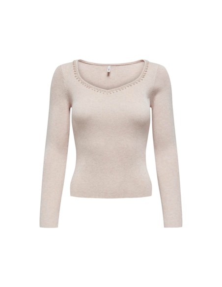 Pull beige col cœur | Only