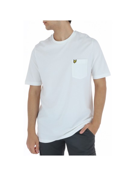 T-shirt blanc stretch Lyle & Scott homme