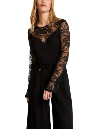 Blouse noire Morgan femme