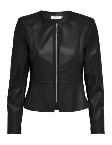 Veste noire similicuir Only femme