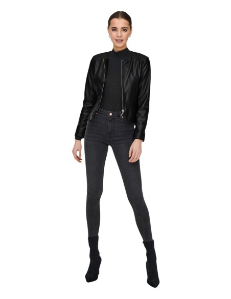 Veste noire similicuir Only femme