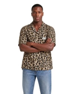 Chemise beige imprimée Only & Sons homme