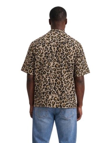 Chemise beige imprimée Only & Sons homme