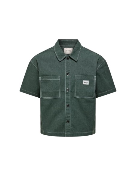 Chemise verte Only & Sons homme
