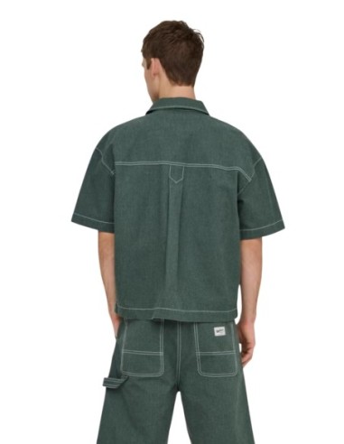Chemise verte Only & Sons homme