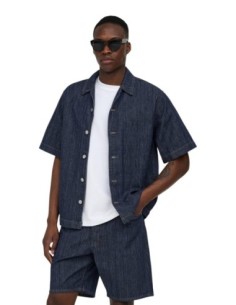 Chemise bleue Only & Sons homme