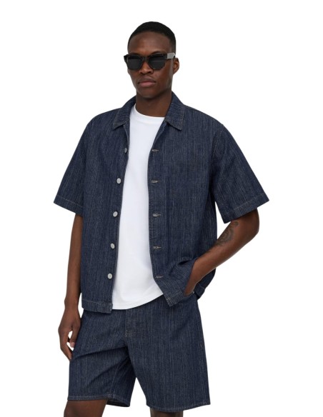 Chemise bleue Only & Sons homme
