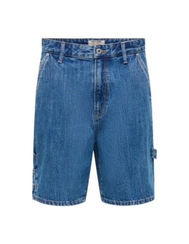 Bermuda denim bleu Only & Sons homme