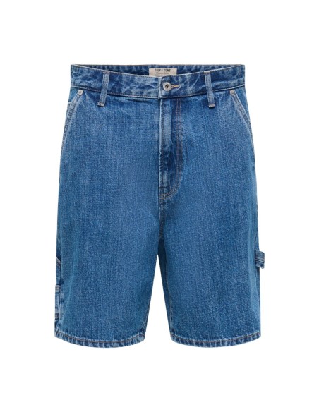 Bermuda denim bleu Only & Sons homme