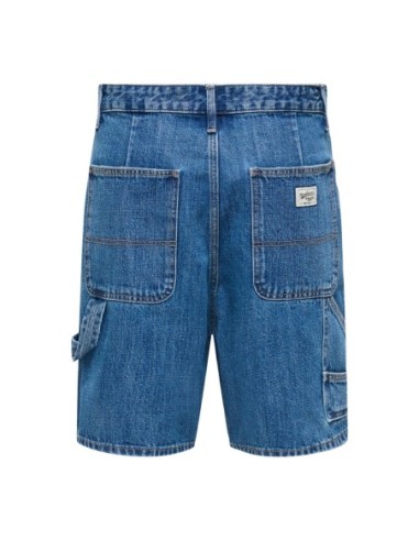 Bermuda denim bleu Only & Sons homme