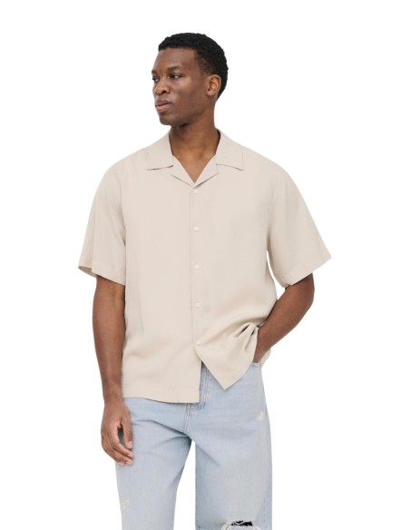 Chemise beige Tencel Only & Sons homme