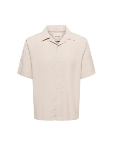 Chemise beige Tencel Only & Sons homme