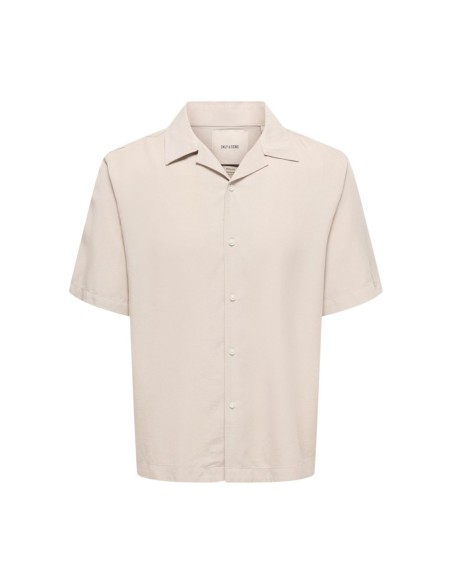 Chemise beige Tencel Only & Sons homme