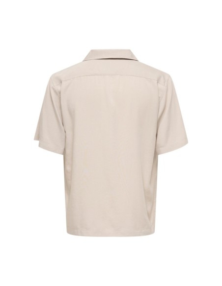 Chemise beige Tencel Only & Sons homme