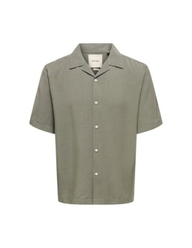 Chemise verte Tencel Only & Sons homme