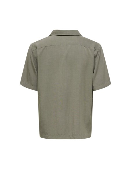 Chemise verte Tencel Only & Sons homme