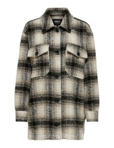 Manteau blanc carreaux Only femme