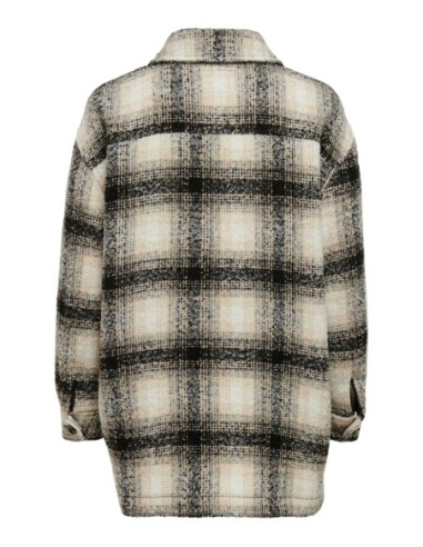 Manteau blanc carreaux Only femme