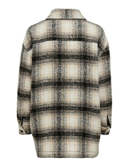 Manteau blanc carreaux Only femme
