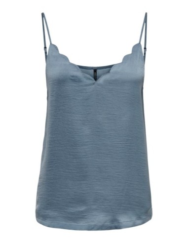 Débardeur bleu Only femme
