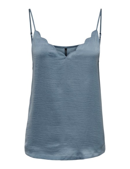 Débardeur bleu Only femme