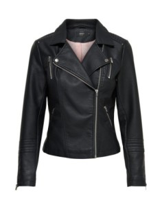 Veste noire similicuir Only femme