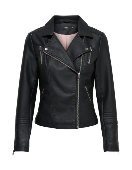 Veste noire similicuir Only femme