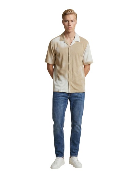 Chemise beige imprimée Only & Sons homme