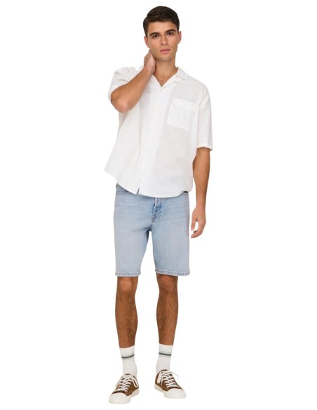 Bermuda bleu azur Only & Sons homme