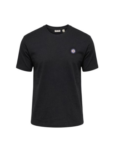 T-shirt noir imprimé Only & Sons homme