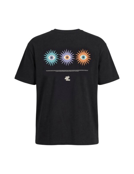 T-shirt noir imprimé Only & Sons homme