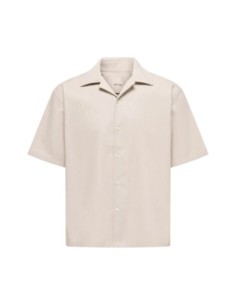 Chemise beige Only & Sons homme