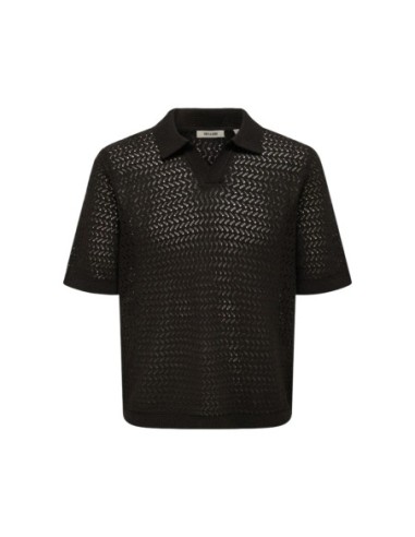 Polo noir Only & Sons homme