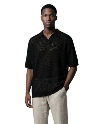 Polo noir Only & Sons homme