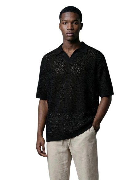 Polo noir Only & Sons homme