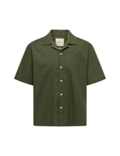 Chemise verte Only & Sons homme